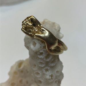 14 K Gold Men’s Abstract Women Ring